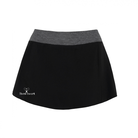 Skirts black marl dark gray - white marking front view