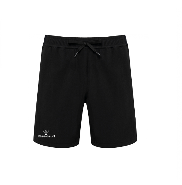 Short de sport - black-blanc