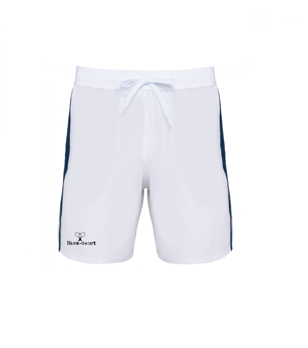 Short white sporty navy vue face